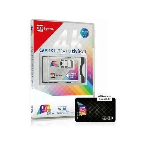 TELE System TiVusat Telesystem CI+ Smarcam 4K Inklusive Schwarz Smartkarte