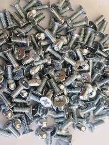 100pcs 6-32 X 3/8" SCREW FLAT HEAD PHILLIPS STEEL ZINC finish - Picture 1 of 1