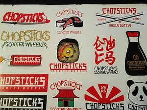 Essstäbchen Roller Aufkleber - 13 Sticker - Bild 1 von 1