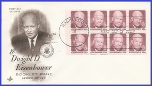 USA5 #1395a U/A ARTCRAFT FDC BKLT8 Dwight D. Eisenhower - Imagen 1 de 1