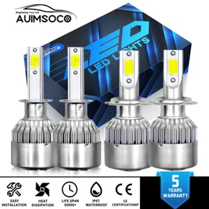 For Hyundai Sonata 2002-2008 - 6000K H1+H7 LED Combo Headlight Combo Bulbs Kit - Foto 1 di 16