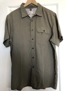 The North Face Herren Hemd Größe M Kariert Knopfleiste Kurzarm Olivgrün - Bild 1 von 4