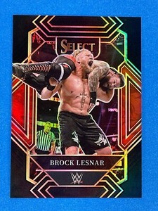 Brock Lesnar 2022 Panini Select WWE Black Prizm 1/1 Mezzanine Level One of One
