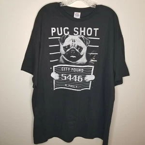 Delta Herren schwarzes Mops Shot Grafik T-Shirt Größe 2XL - Bild 1 von 6