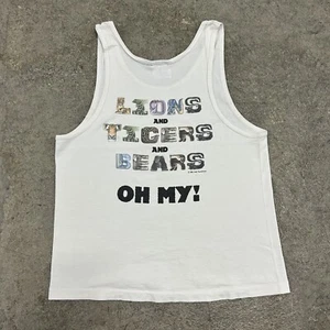 Camiseta sin mangas blanca de colección de los 80 Arizona Wildlife Park naturaleza talla pequeña rara - Imagen 1 de 11