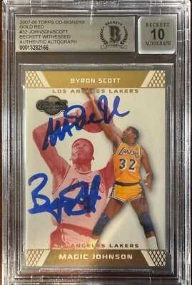 Magic Johnson/Byron Scott Beckett Auto 10 - Image 1 of 3