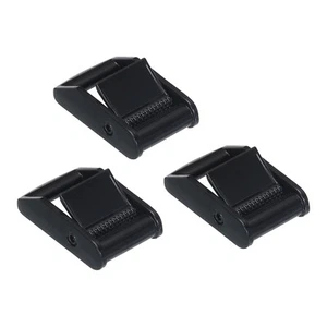 Cam Buckle Metal Press Lock Fastener 2.07" for 1" 25mm Tie Down Strap Black 3pcs - Picture 1 of 6