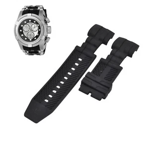 Bolt 21814 26mm Black Rubber Watch Strap For Invicta - Picture 1 of 7