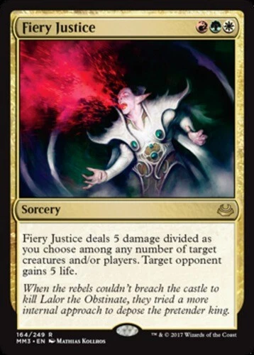 Fiery Justice ~ Lightly Played Modern Masters 2017 MTG Magic UltimateMTG Multi-C - Image 1 of 1