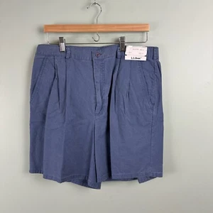 LL Bean Men's Tropic Weight Shorts Size 36 Vintage Hong Kong Blue NWT NEW Cotton - Picture 1 of 8