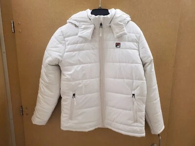 Chaqueta acolchada de peso pesado Fila Premium LM23D577 blanca 132 Gardenia para hombres talla M Foto 1 de 4