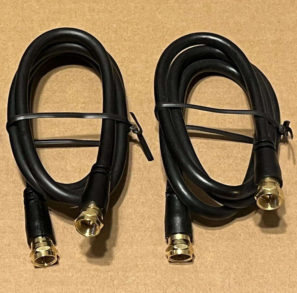 APC UPS 3ft RG59 Coaxial Cable with Male F-Type Connectors, 2-pack - Image 1 of 1