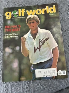 Hal Sutton SIGNED Golf World MAGAZINE BAS BECKETT COA - Picture 1 of 3