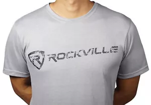 Rockville Grey Fitted T-Shirt - Size-Medium - Dry-Fit 65% Polyester & 35% Cotton - Picture 1 of 3