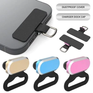Aluminum Alloy Charger Dock Cap Dustproof Plug for iPhone/Samsung/Google - Picture 1 of 14
