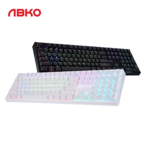 ABKO Hacker Electro-Capacitive KN01 Keyboard RGB PBT 45G/55G Black/White - Picture 1 of 20