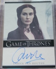 2016 Game of Thrones Season 5 Carice Van Houten bordered Autograph Card AMAZING