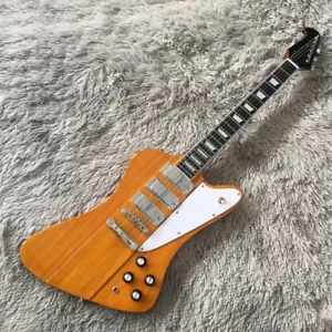 Custom Firebird Electric Guitar Yellow HHH Pickups Rosewood Fretboard Guitar - Picture 1 of 7