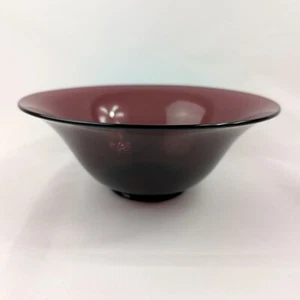 Vintage Amethyst Glass Fruit Bowl Purple 9.5” Centerpiece Serving Dish - Picture 1 of 6