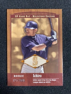 2001 SP Game Bat Edition Milestone - #91 Ichiro Suzuki /500 Rookie - Image 1 of 2