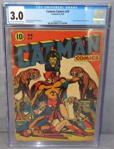 CATMAN COMICS #29 (LB Cole Doctor Macabre Cover) CGC 3.0 GD/VG  Continental 1945