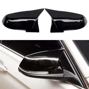 2x Gloss Black M3 Style Mirror Cover Caps For BMW F20 F21 F30 F32 F36 M2 - Bild 1 von 8