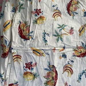 Pottery Barn volles/doppeltes flaches Blatt tropische Früchte Aloha Getränke Blumen gebraucht, in einwandfreiem Zustand - Bild 1 von 6