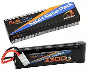 Powerhobby 8.4V 7-Cell 3300mah Nimh Flat Battery Pack w Tamiya Plug - Picture 1 of 1