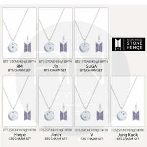 BTS STONE HENgE MOMENT OF LIGHT Necklace+BTS CHARM SET BIRTH Ver + Tracking Num - Imagen 1 de 16