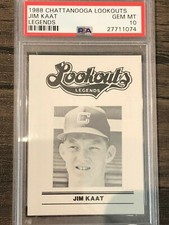 1988 CHATTANOOGA LOOKOUTS LEGENDS SUPER RARE JIM KAAT PSA 10 POP 1/1 REGISTRY