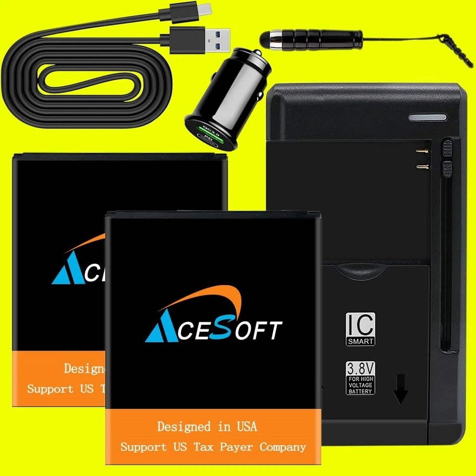 Cable cargador batería coche 2x4150mAh repuesto para Samsung Galaxy Xcover Pro SM-G715U Foto 1 de 1