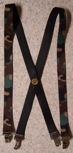 Suspenders Children & Junior 1"x36" FULLY Elastic Military Camouflage NEW - Picture 1 of 1