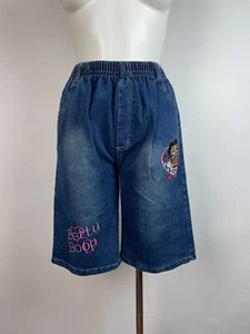 Vintage Y2K Betty Boop Children's Girls Embroidered denim shorts NO SIZE 24" W - Picture 1 of 7