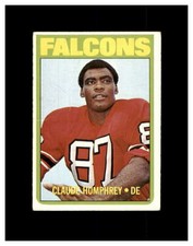 1972 Topps #75 Claude Humphrey Atlanta Falcons Football Card HOF FAIR