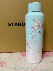 STARBUCKS JAPAN SAKURA 2025 fiori di ciliegio SS bottiglia 591 ml blu pallido sfumato - Foto 1 di 8