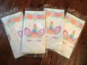 4 Amscan Unicorn Party Paper Tablecovers - Picture 1 of 5
