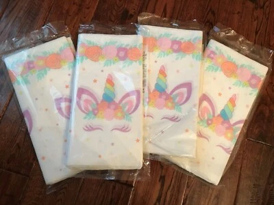 4 manteles de papel de fiesta Amscan Unicorn Foto 1 de 4