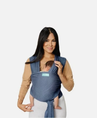 Portabebés Moby Classic envolvente azul niebla 8-33 libras cadera delantera nuevo en caja Foto 1 de 4