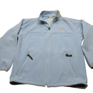 The North Face Jacket Youth Large Blue Zip Pockets Fleece Full Zip Interchange - Picture 1 of 13