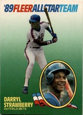 1989 Fleer #10 Darryl Strawberry   New York Mets