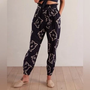 THE ODELLS Anthropologie Pantaloni Jogger Elasticizzati Stampa Creta Azteco Bohemien Pull XL - Foto 1 di 14