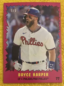 2022 TBT 26 #77 Topps The Incredible Hulk ⚾️ Bryce Harper ⚾️ Phillies PINK 1/5 - Picture 1 of 7