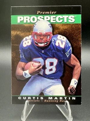 1995 Upper Deck Premier Prospects Curtis Martin Rookie Card Patriots RB #18 - Image 1 of 2