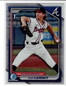 Cam Caminiti Atlanta Braves 2024 Bowman Chrome Draft 1st Bowman Refractor *** - Picture 1 of 2