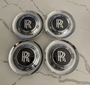 4 Pc Floating Chrome Wheel Center Caps for Rolls Royce | ОEМ Quality - Picture 1 of 4