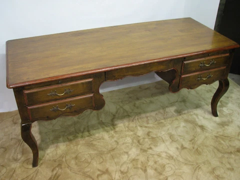Striking Vintage 1960s - 70s Provincial French/Italian Style Desk or Bureau Plat Cover