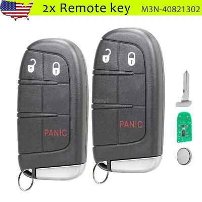 2 para Dodge Journey 2014-2024 Durango 2011-2020 mando a distancia inteligente sin llave llavero Foto 1 de 4