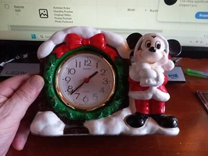 Vintage Seiko Mickey Mouse Christmas Mantle Clock, 1987 - Picture 1 of 5