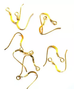 5 pairs Sterling Silver 925 Earwires Hooks Vermeil Gold Plated JCE10-10 - Picture 1 of 1