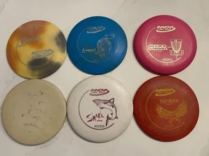 Vintage Innova Disc Golf Lot 6 Leopard Shark Vulcan Tee Bird Aviar Polecat - Picture 1 of 2